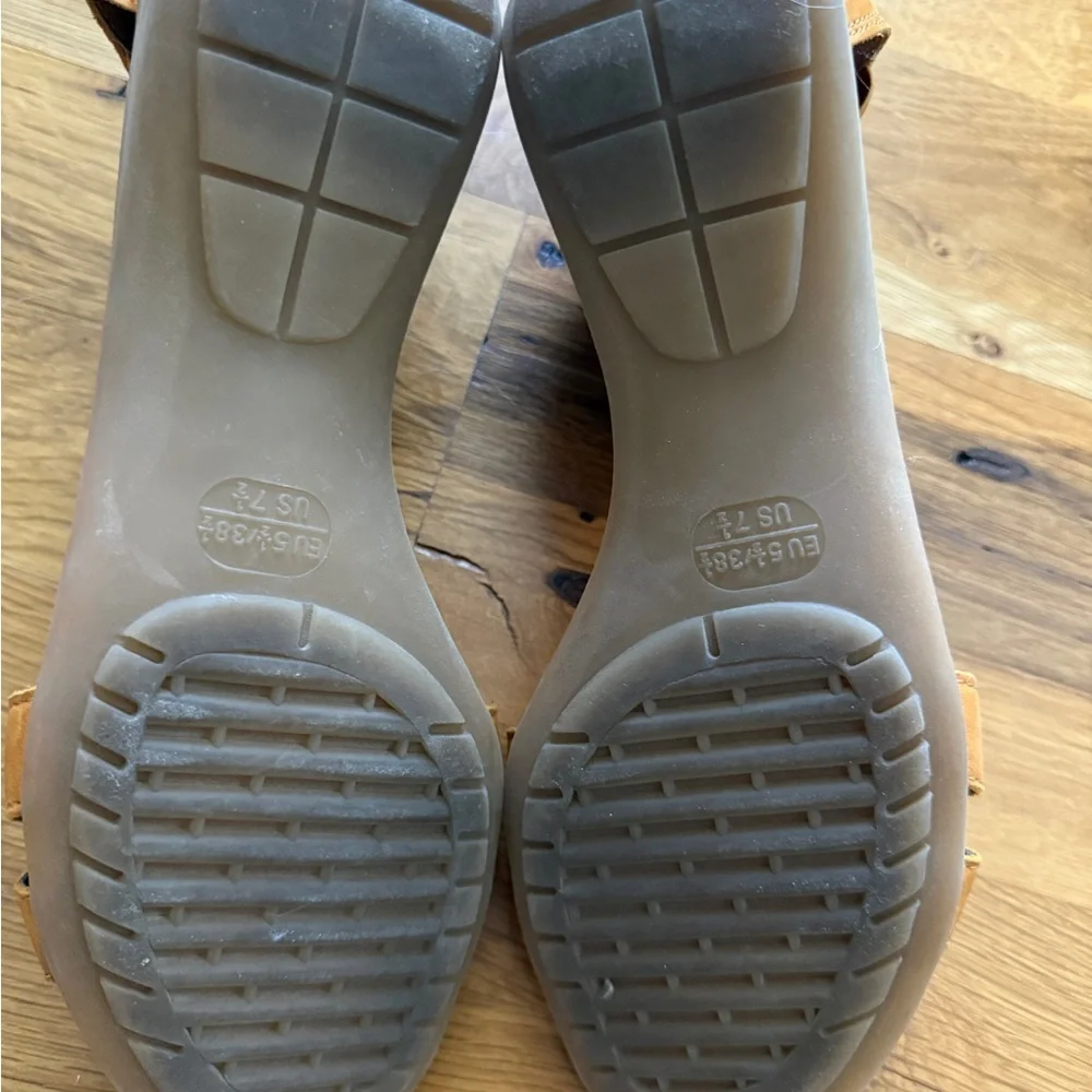 The FLEXX  T Strap Slip On Dark Orange Sandals Size 7.5 - Picture 5 of 6